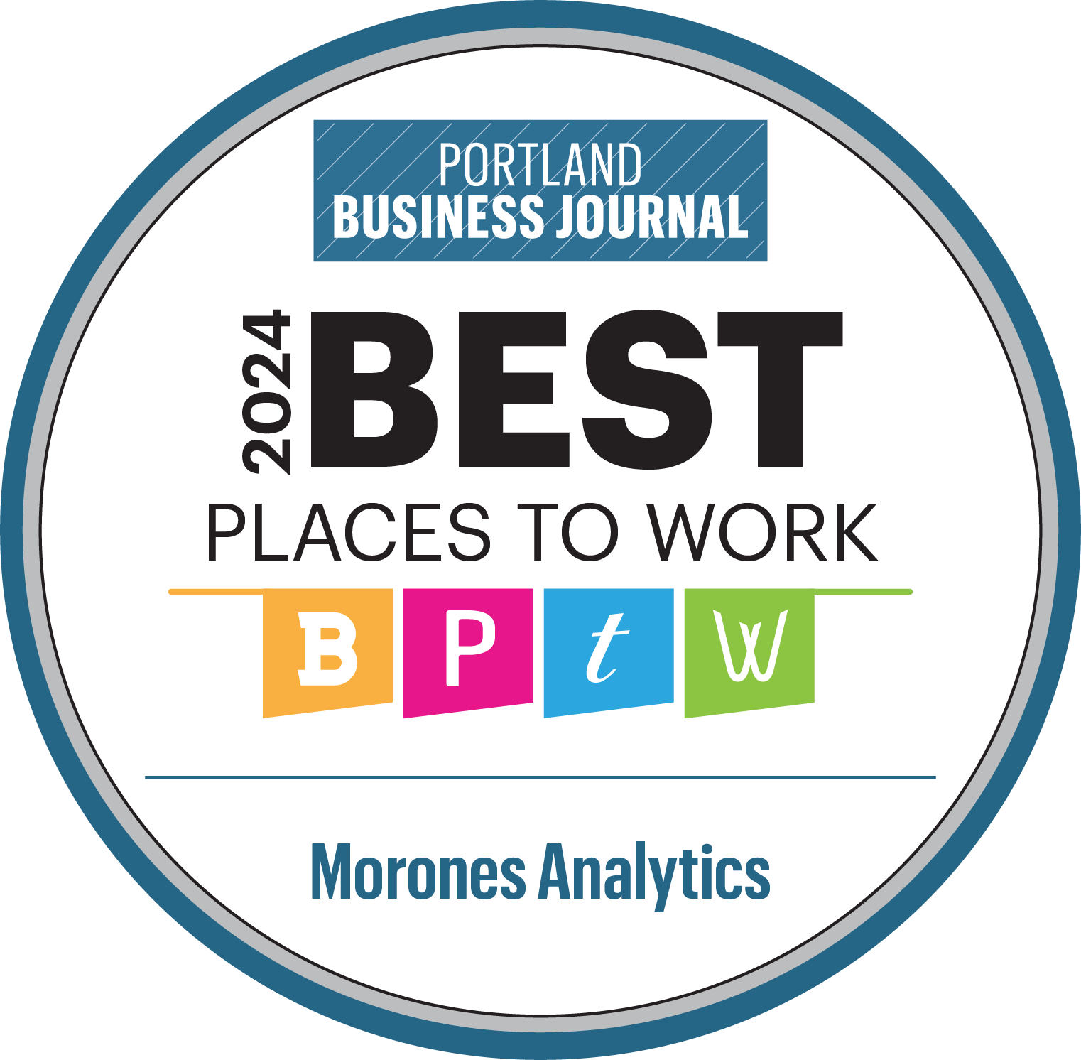 PBJ Best Workplaces Badge 2024 for Morones Analytics