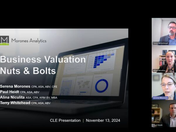 Morones Analytics business valuation webinar