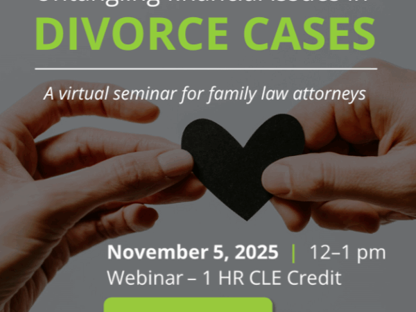 Webinar CLE - Untangling Financial Issues in Divorce Cases - 11/5/25