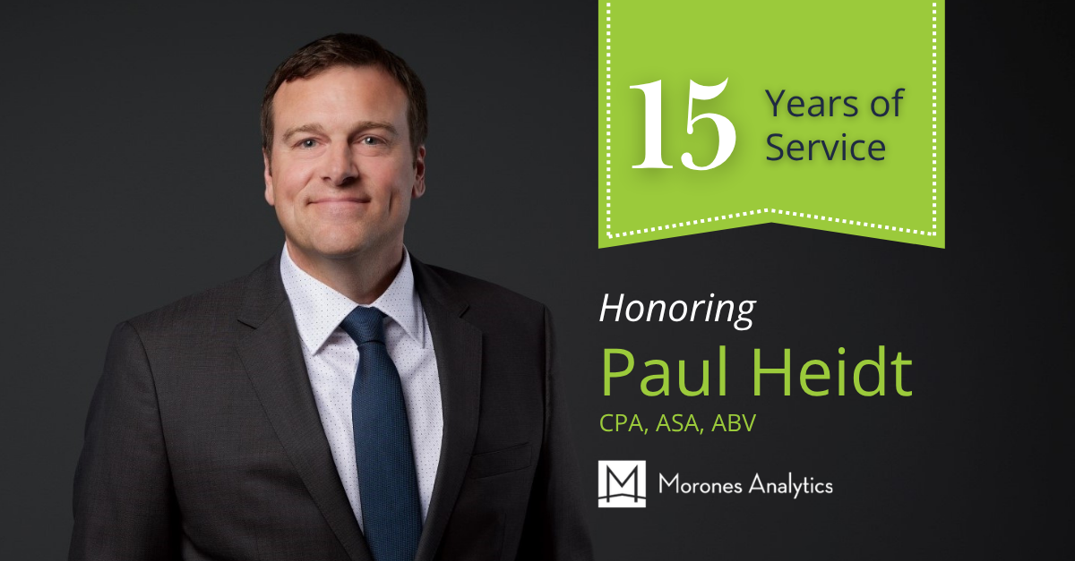 Paul Heidt at Morones Analytics15-year anniversary